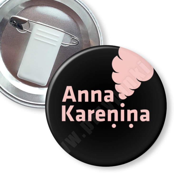 przypinka z żabką i agrafką Anna Karenina