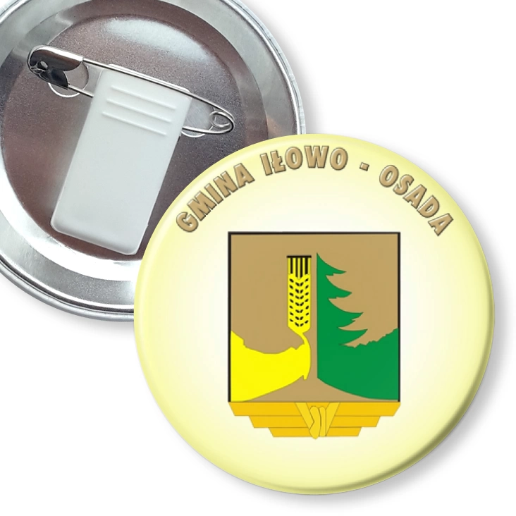 przypinka z żabką i agrafką Gmina Iłowo - Osada
