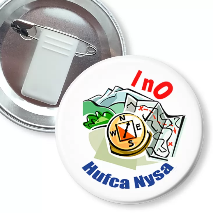 przypinka z żabką i agrafką Hufiec Nysa