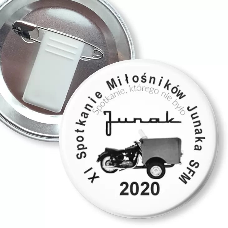 przypinka z żabką i agrafką Junak 2020