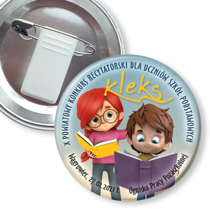 przypinka z żabką i agrafką Kleks 2021