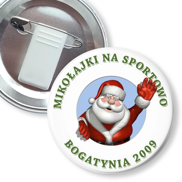 przypinka z żabką i agrafką Mikołajki Bogatynia E
