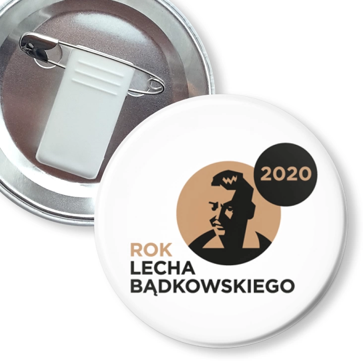 przypinka z żabką i agrafką 2020 Rok Lecha Bądkowskiego