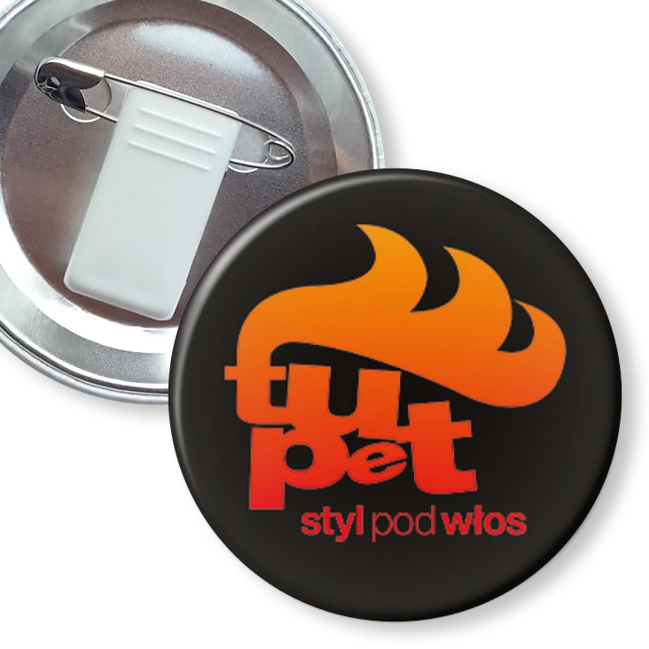 przypinka z żabką i agrafką Tupet - Styl pod włos