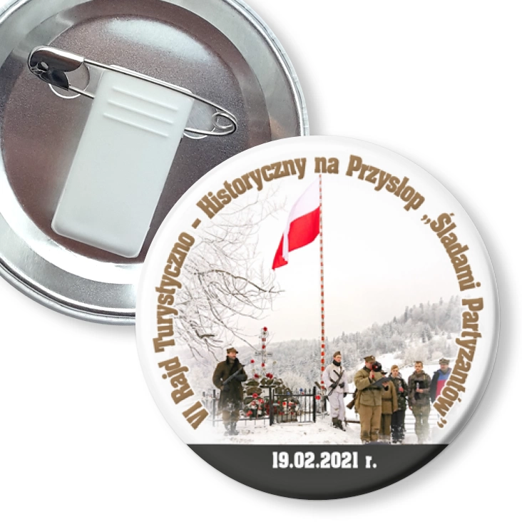 przypinka z żabką i agrafką VI Rajd Turystyczno – Historyczny na Przysłop
