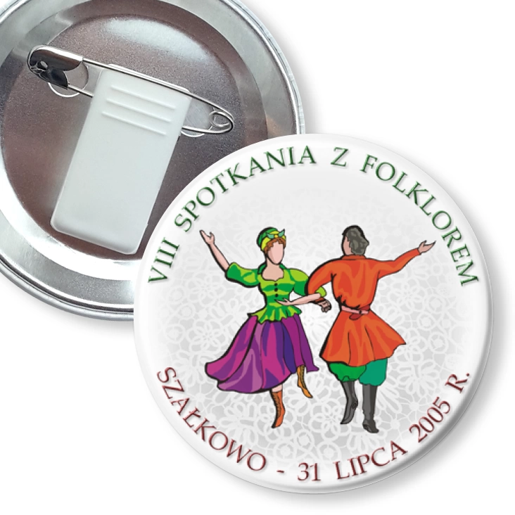 przypinka z żabką i agrafką VIII Spotkania z folklorem
