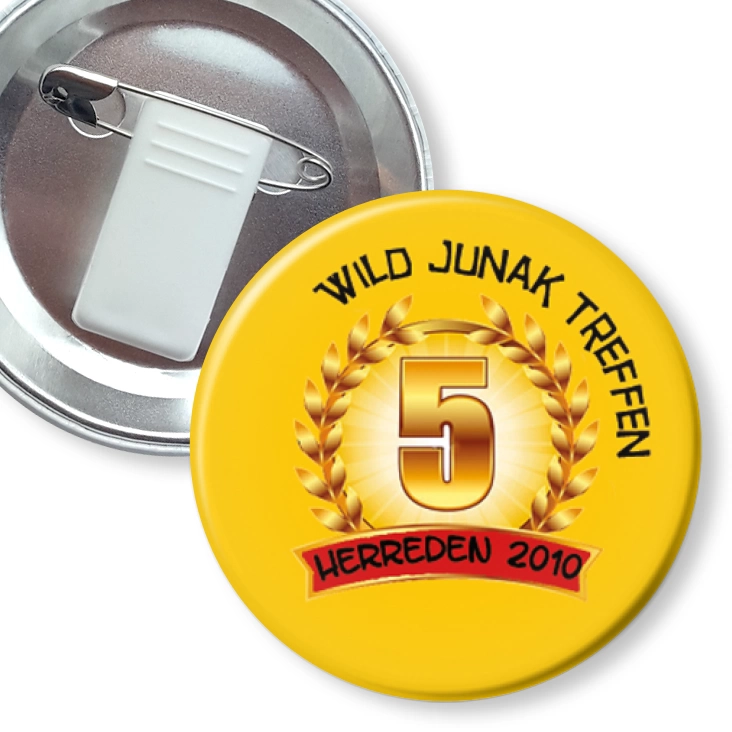 przypinka z żabką i agrafką Wild Junak Treffen