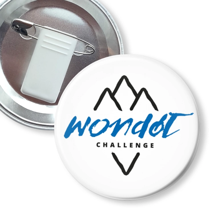 przypinka z żabką i agrafką Wondół Challenge