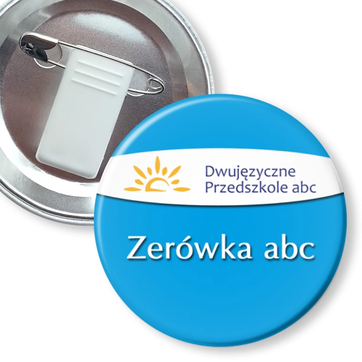 przypinka z żabką i agrafką Zerówka