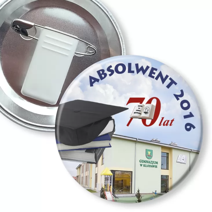 przypinka z żabką i agrafką Zjazd Absolwentów