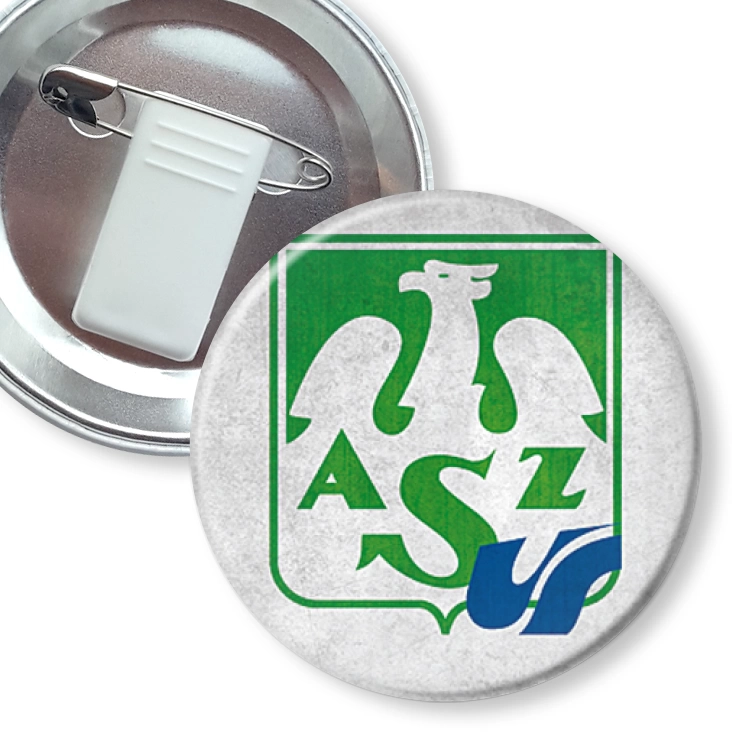 przypinka z żabką i agrafką AZS US