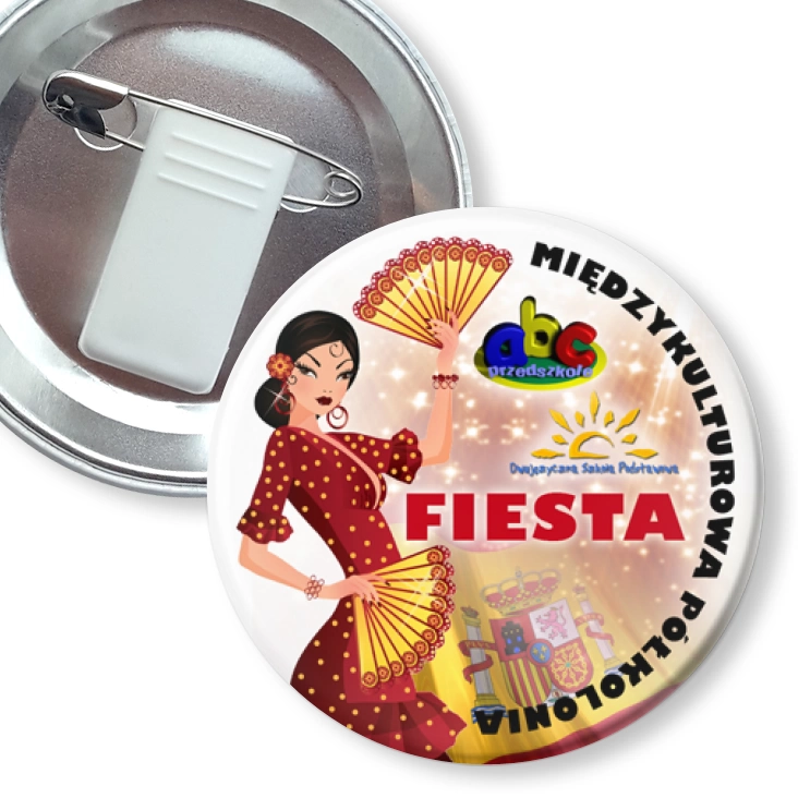 przypinka z żabką i agrafką Fiesta