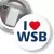Przypinka z żabką i agrafką I love WSB