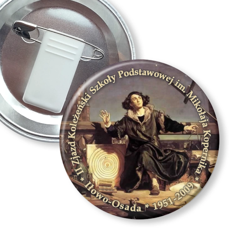 przypinka z żabką i agrafką II Zjazd Koleżeński Iłowo 2009