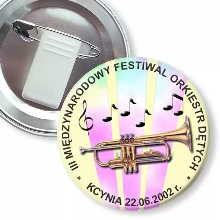 przypinka z żabką i agrafką III Międzynarodowy Festiwal Orkiestr Dętych