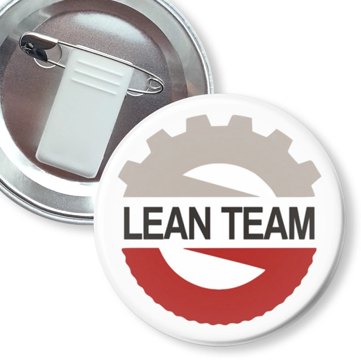 przypinka z żabką i agrafką Lean Team