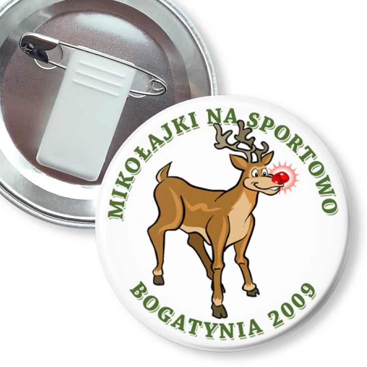 przypinka z żabką i agrafką Mikołajki Bogatynia F
