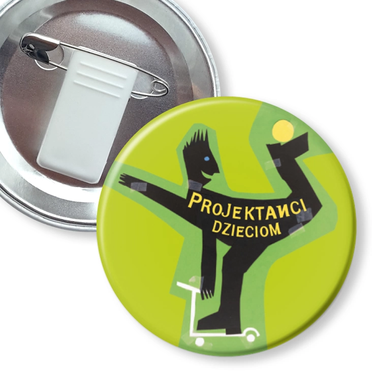 przypinka z żabką i agrafką Projektanci dzieciom B