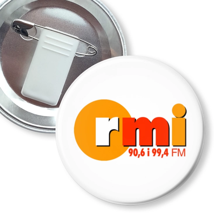przypinka z żabką i agrafką RMI