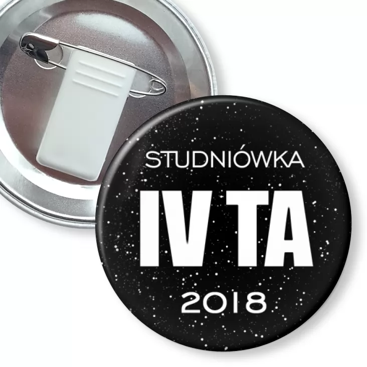 przypinka z żabką i agrafką Studniówka 2018