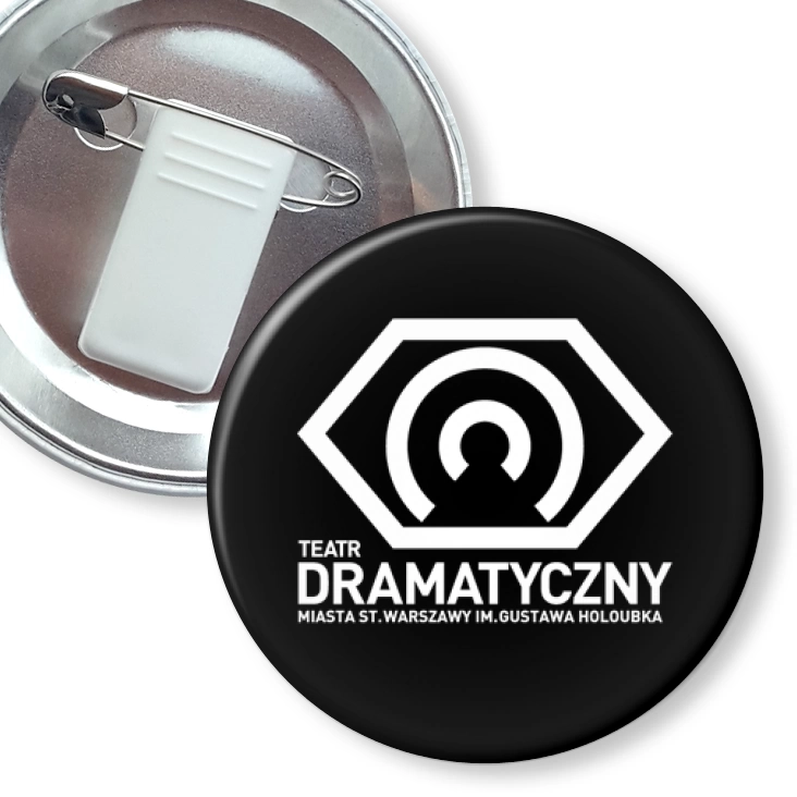 przypinka z żabką i agrafką Teatr Dramatyczny B