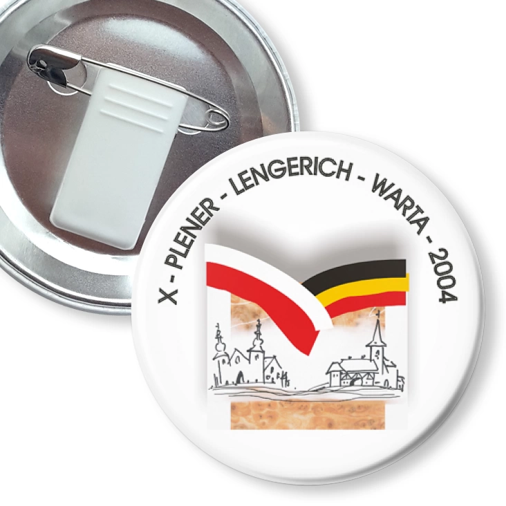 przypinka z żabką i agrafką X - PLENER - LENGERICH - WARTA - 2004