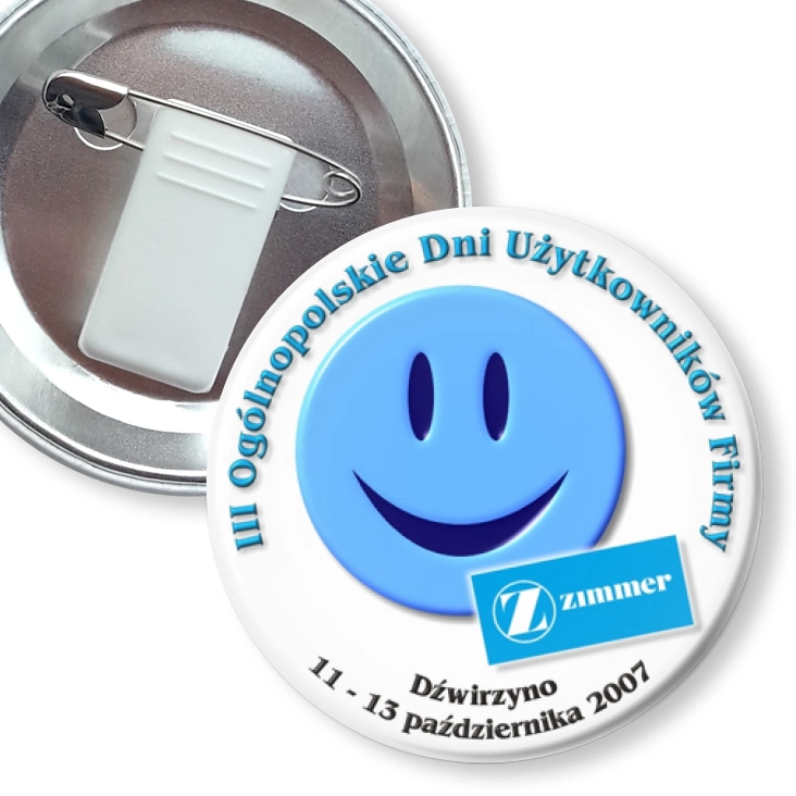 przypinka z żabką i agrafką Zimmer