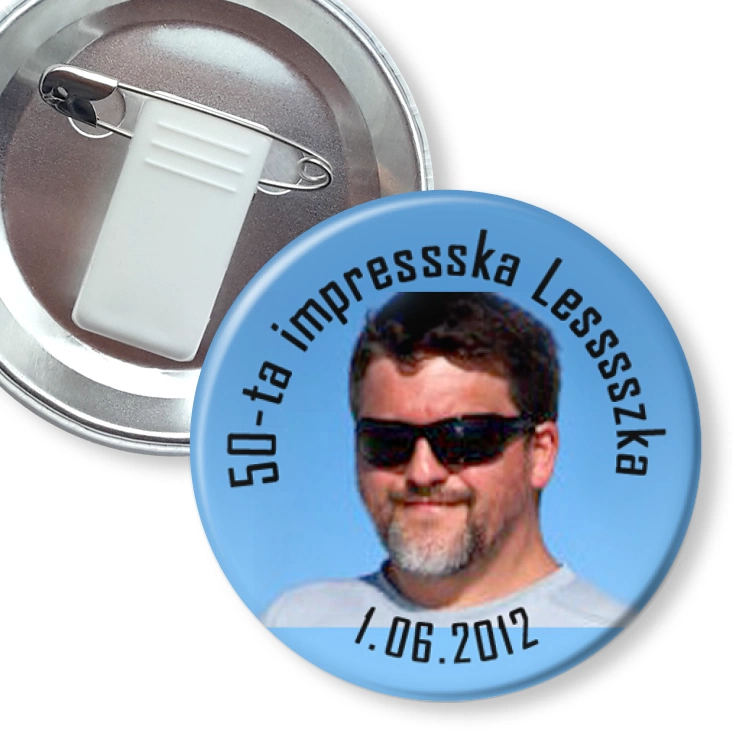 przypinka z żabką i agrafką 50-ta impressska Lessszka