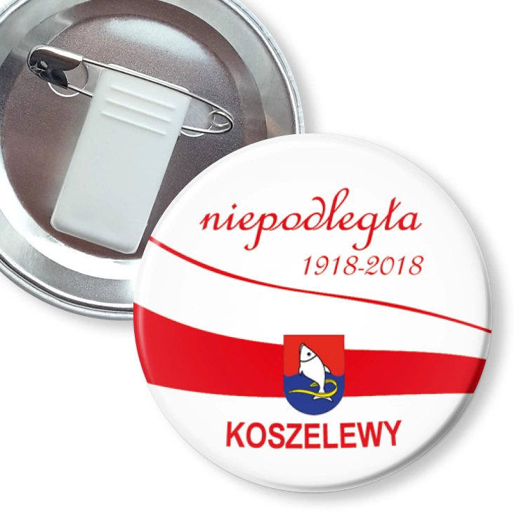 przypinka z żabką i agrafką Koszelewy