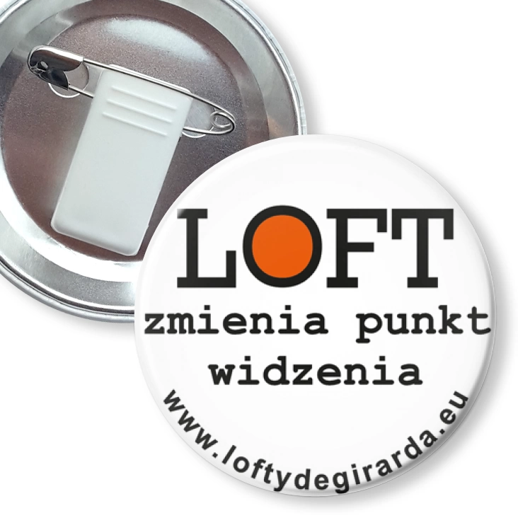 przypinka z żabką i agrafką LOFT - zmień punkt widzenia