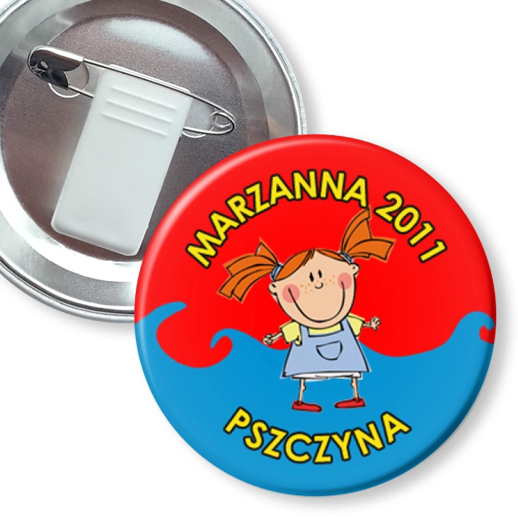 przypinka z żabką i agrafką Marzanna 2011