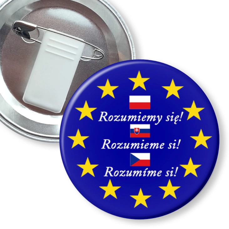 przypinka z żabką i agrafką Rozumiemy się