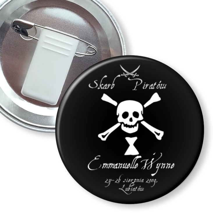 przypinka z żabką i agrafką Skarb Piratów F
