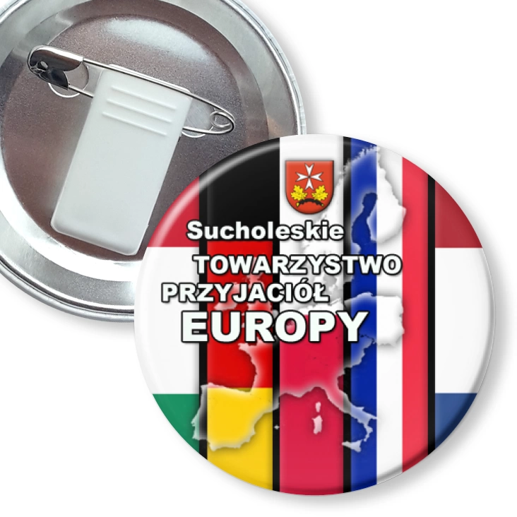 przypinka z żabką i agrafką STPE