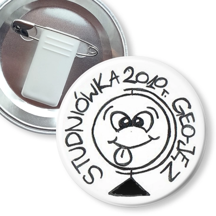przypinka z żabką i agrafką Studniówka 2010