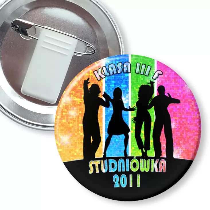 przypinka z żabką i agrafką Studniówka Tomaszów Lubelski