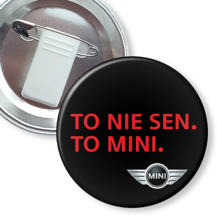 przypinka z żabką i agrafką To nie sen