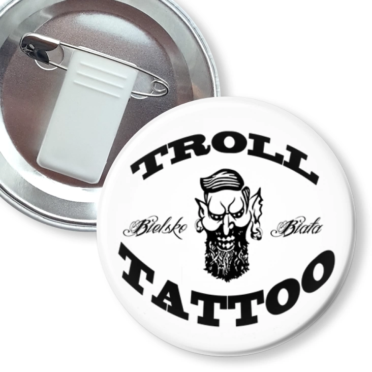 przypinka z żabką i agrafką Troll Tattoo