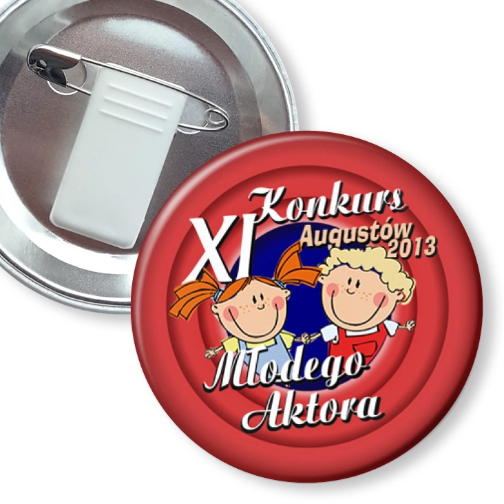 przypinka z żabką i agrafką XI Konkurs Młodego Aktora