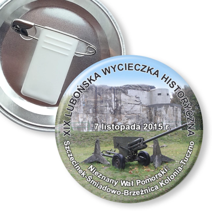 przypinka z żabką i agrafką XIX Lubońska Wycieczka Historyczna