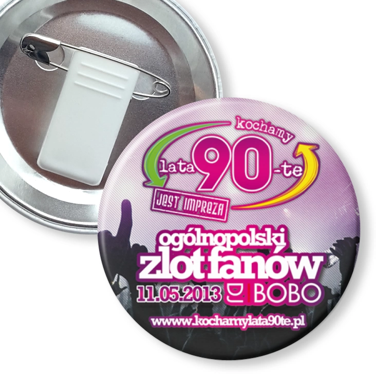 przypinka z żabką i agrafką Zlot fanów DJ Bobo