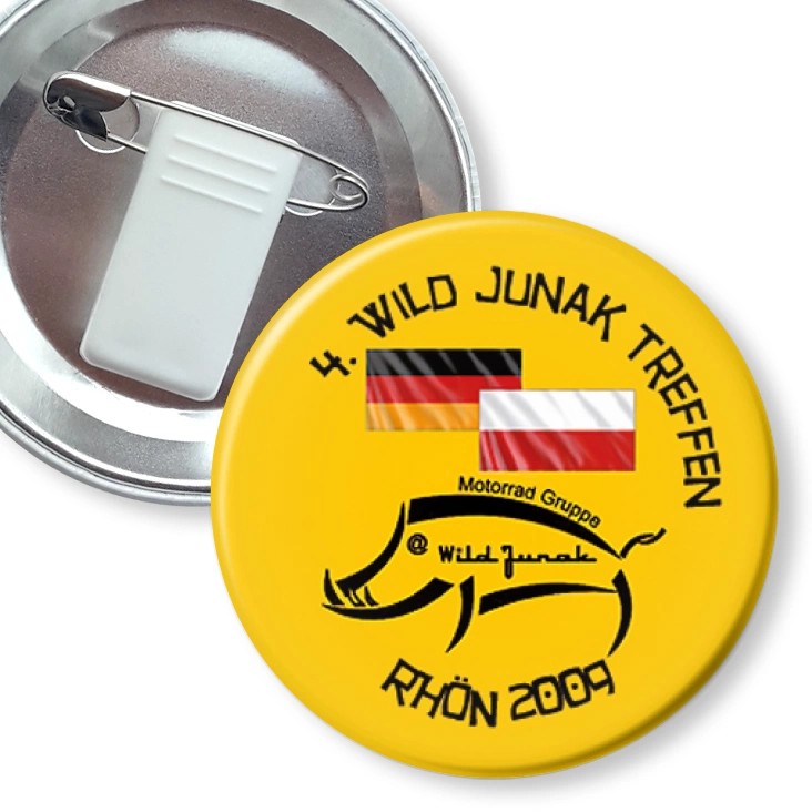 przypinka z żabką i agrafką 4. Wild Junak Treffen