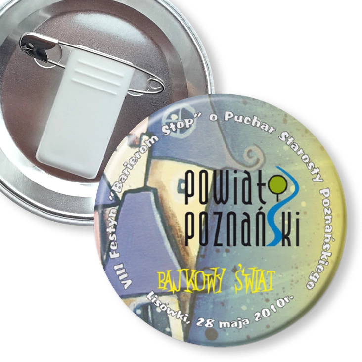 przypinka z żabką i agrafką Bajkowy Świat