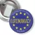 Przypinka z żabką i agrafką Euromaniacy