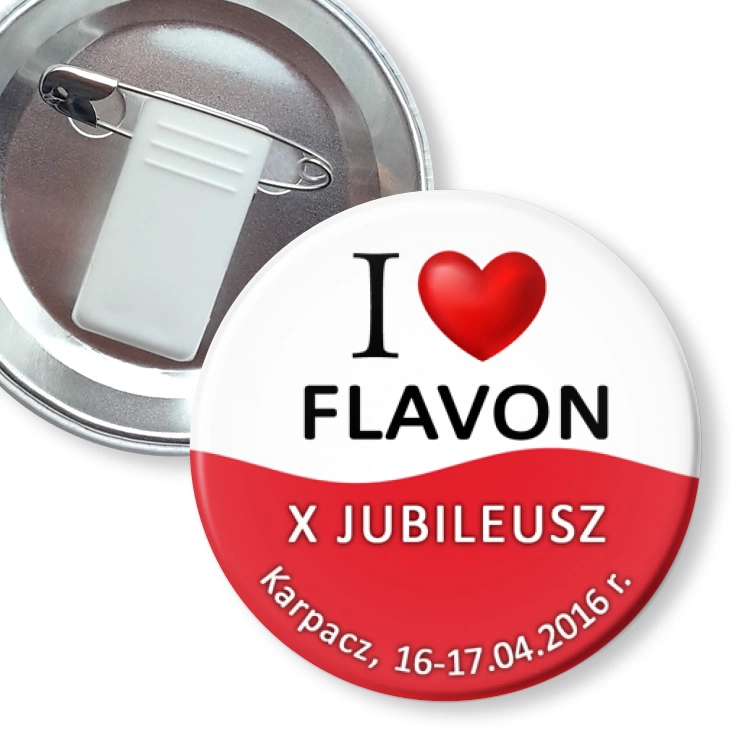 przypinka z żabką i agrafką Flavon