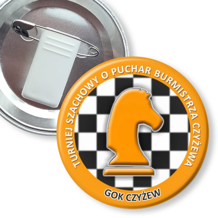 przypinka z żabką i agrafką GOK Czyżew