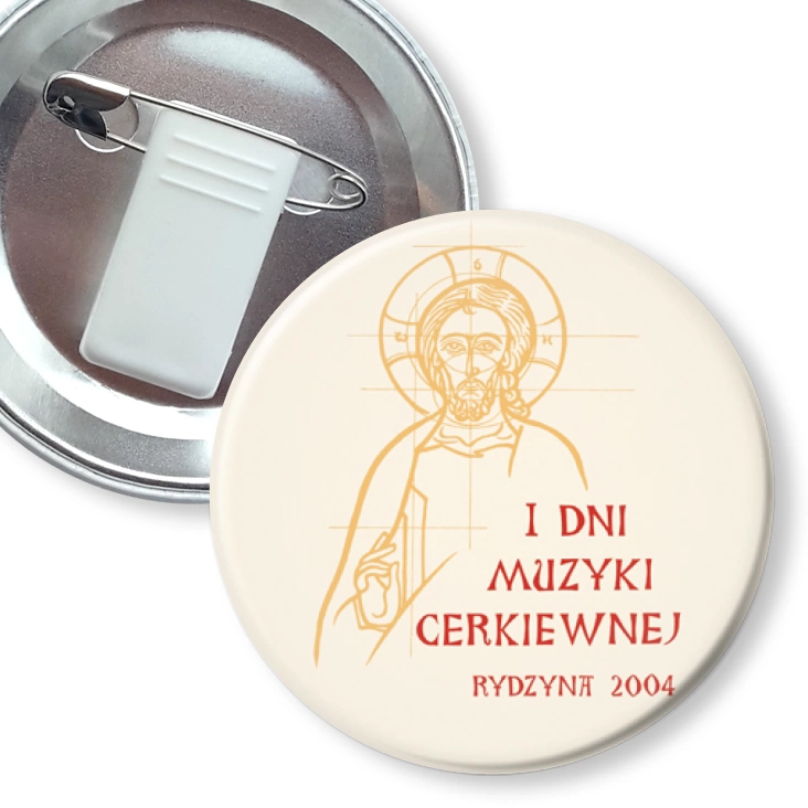 przypinka z żabką i agrafką I Dni Muzyki Cerkiewnej