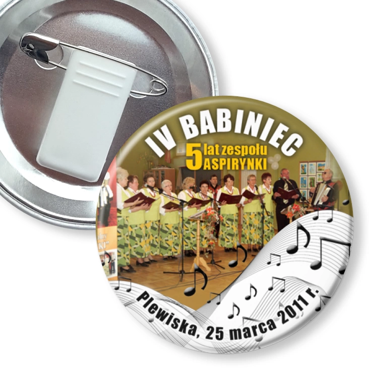 przypinka z żabką i agrafką IV Babiniec