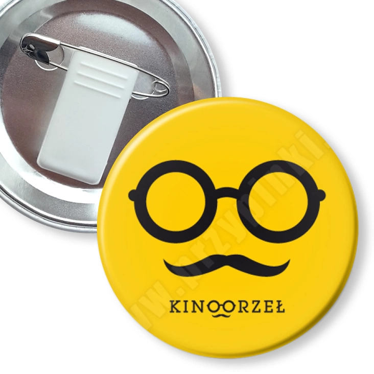 przypinka z żabką i agrafką Kino Orzeł