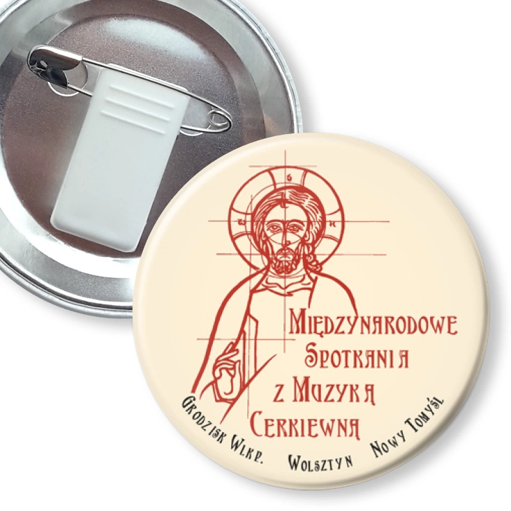 przypinka z żabką i agrafką Międzynarodowe Spotkania z Muzyką Cerkiewną 2013